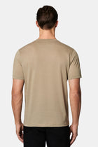 Daş Crew Neck Adi Naxışlı Pambıq Kətan Qarışığı Merserizə Edilmiş Basic T-shirt