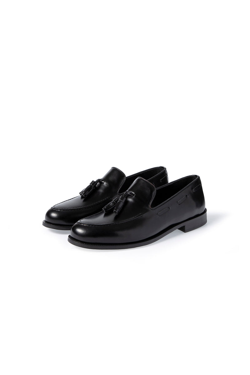 Qara Klassik Dəri Loafer Ayaqqabıları