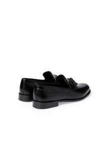 Qara Klassik Dəri Loafer Ayaqqabıları