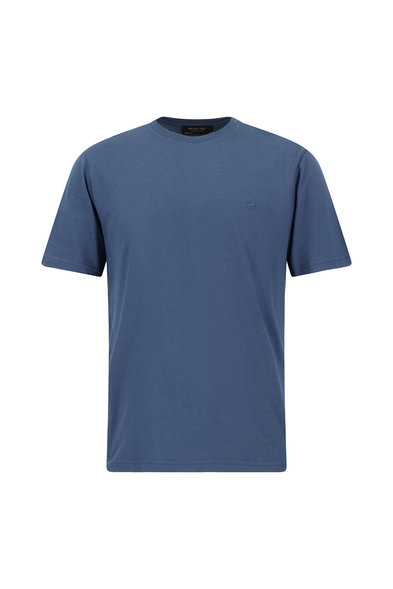 İndiqo Crew Neck Adi Fit Naxışlı Modal Qarışıq Futbolka