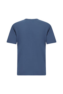 İndiqo Crew Neck Adi Fit Naxışlı Modal Qarışıq Futbolka