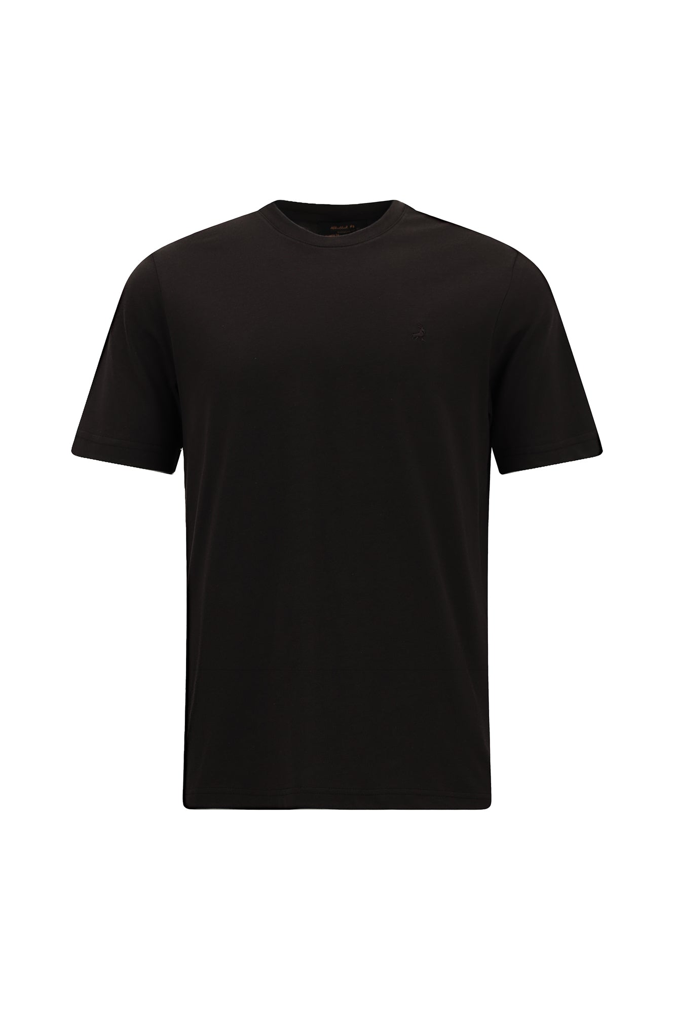 Tünd Qəhvəyi Crew Neck Adi Fit Naxışlı Modal Qarışıq Futbolka