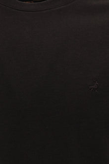 Tünd Qəhvəyi Crew Neck Adi Fit Naxışlı Modal Qarışıq Futbolka