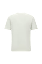 Sınıq Ağ Crew Neck Adi Fit Naxışlı Modal Qarışıq Futbolka