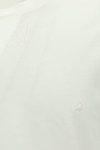 Sınıq Ağ Crew Neck Adi Fit Naxışlı Modal Qarışıq Futbolka
