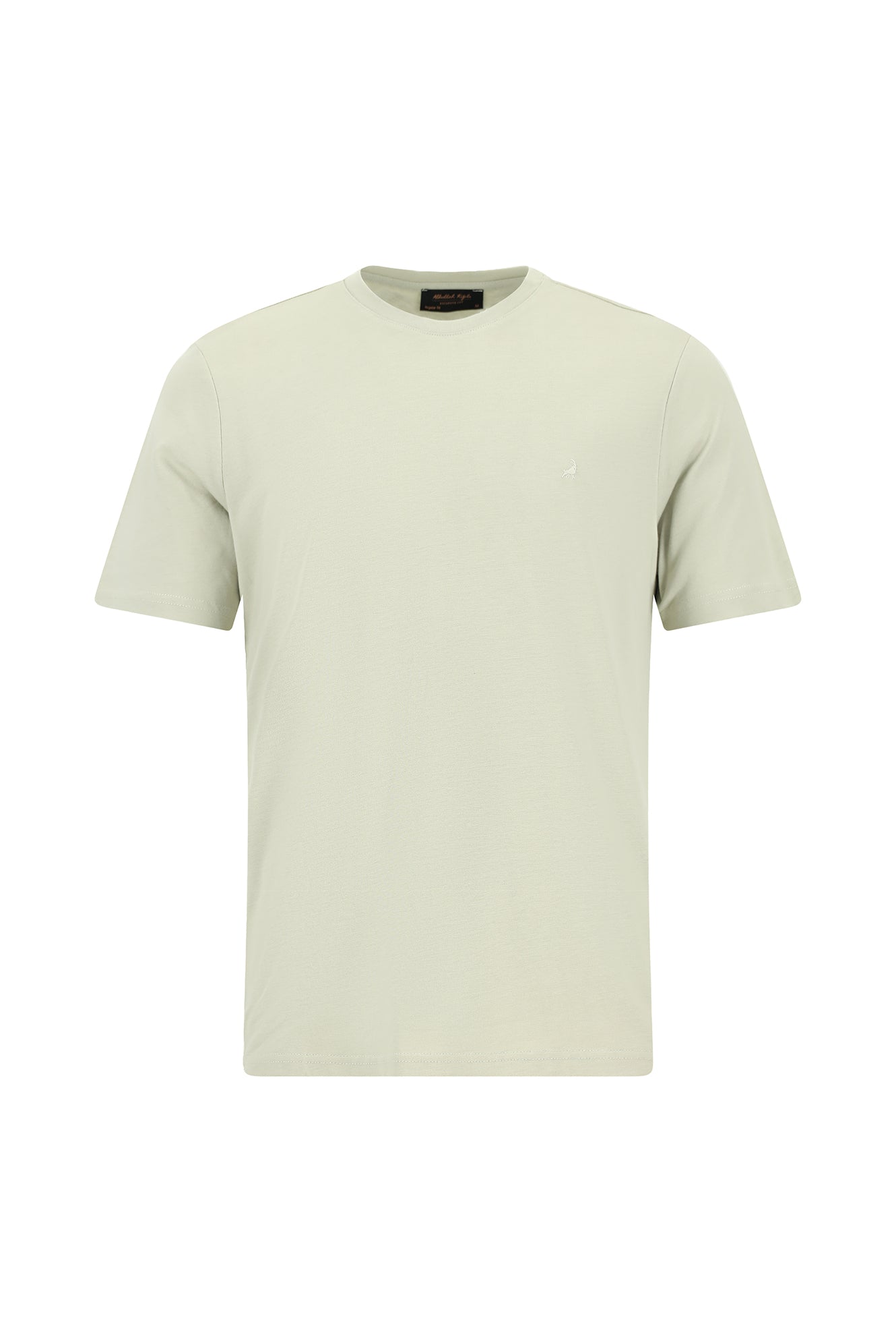 Kif Yaşılı Crew Neck Adi Fit Naxışlı Modal Qarışıq Futbolka