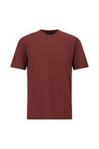 Tünd Bordo Crew Neck Adi Fit Naxışlı Modal Qarışıq Futbolka