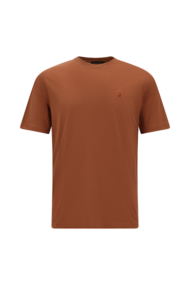 Kirəmid Crew Neck Adi Fit Naxışlı Modal Qarışıq Futbolka