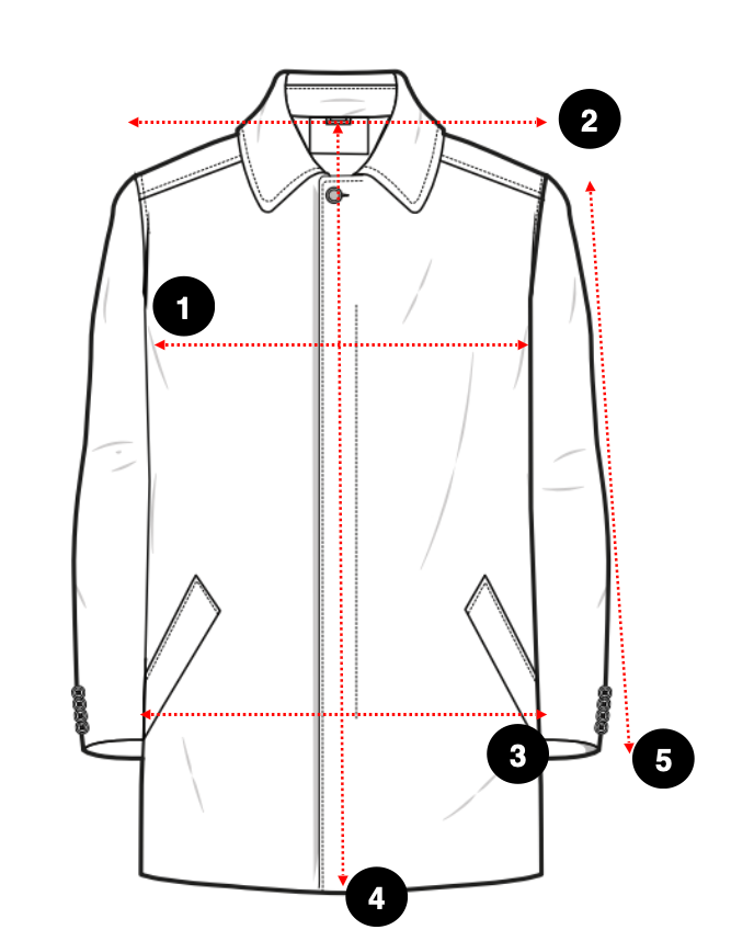 Klassik Fit Palto Size Guide