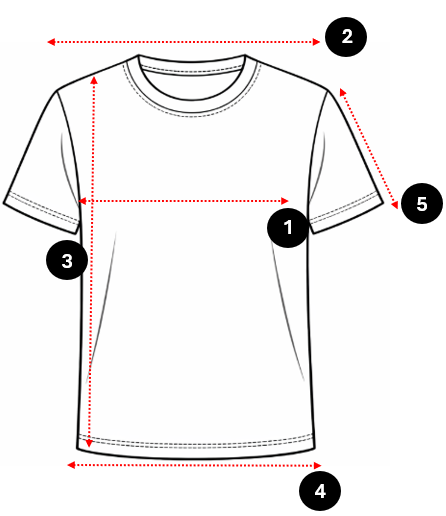Regular Fit Qısa Qollu T-Shirt Size Guide