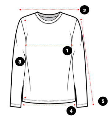 Regular Fit Uzun Qollu T-Shirt Size Guide
